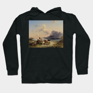 Shepherd and Cattle on the Attersee - Friedrich Gauermann Hoodie